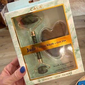 CALA Jade Facial Roller + Gua Sha Set (New in Box)